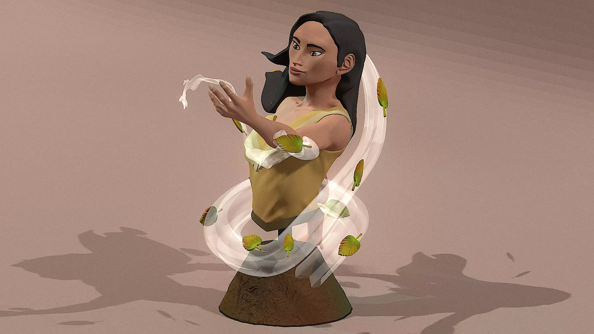 FIGURINE POCAHONTAS BUSTE 3D print model_0