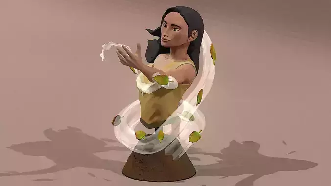 FIGURINE POCAHONTAS BUSTE 3D print model