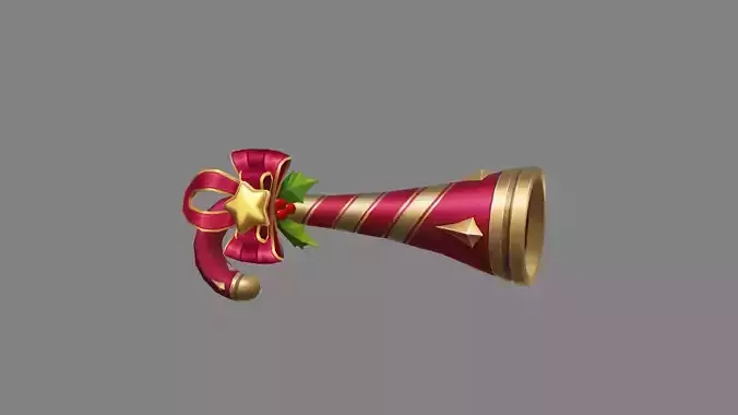 Cartoon christmas pistol 