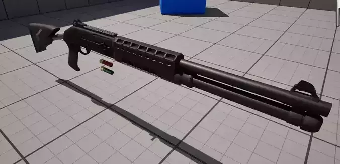 M1014 Shotgun  Game Ready Asset   PBR Low-poly 3D model