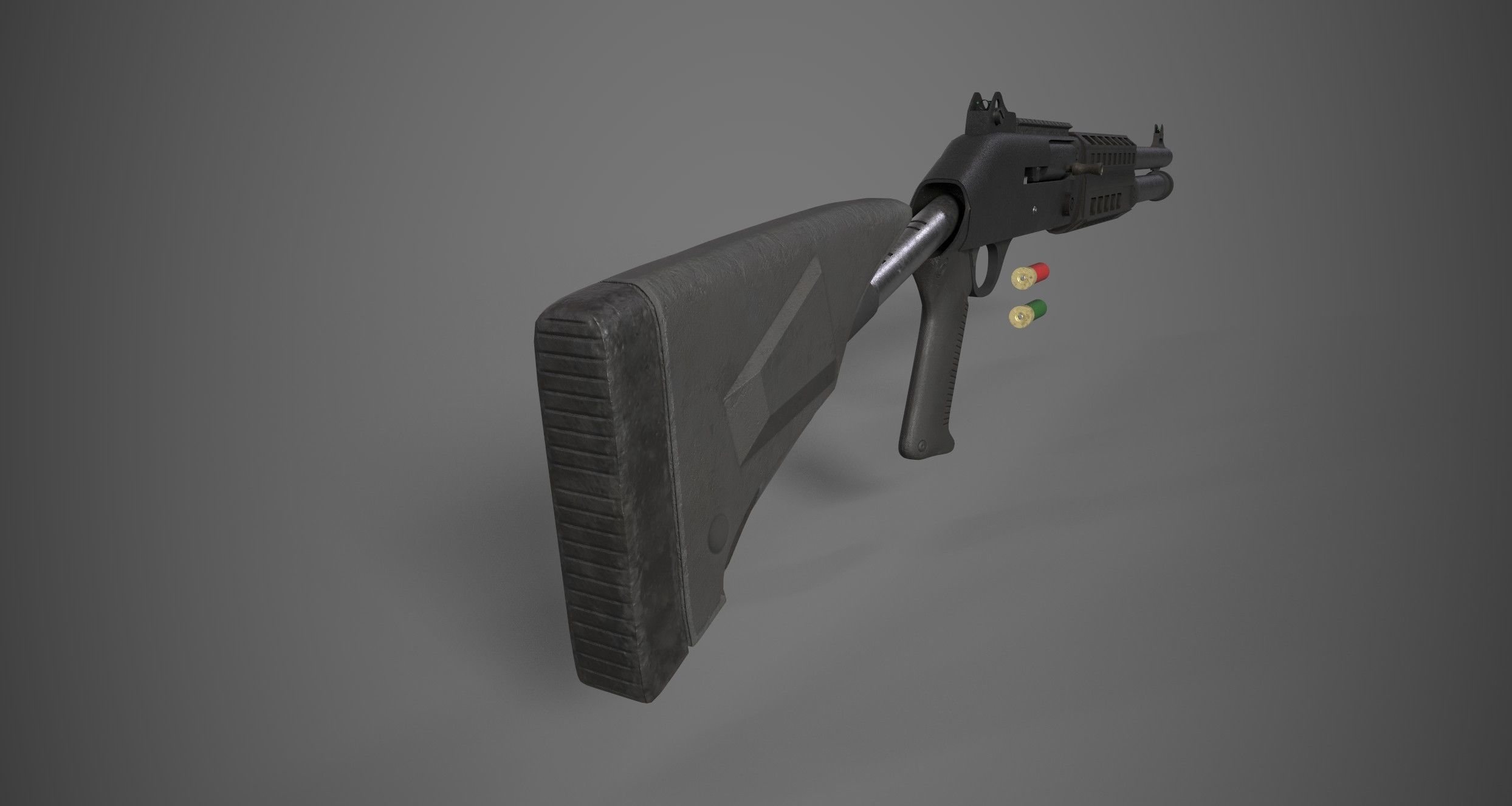 M1014 Shotgun Game Ready Asset PBR Low-poly 3D model_1