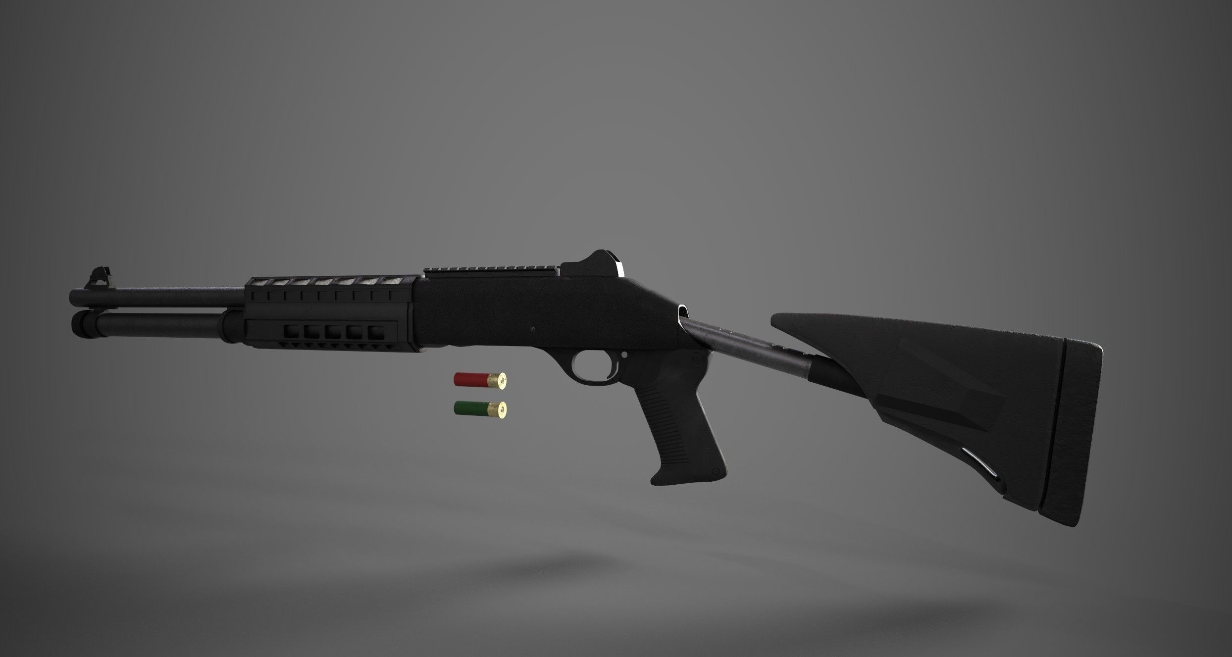 M1014 Shotgun Game Ready Asset PBR Low-poly 3D model_4