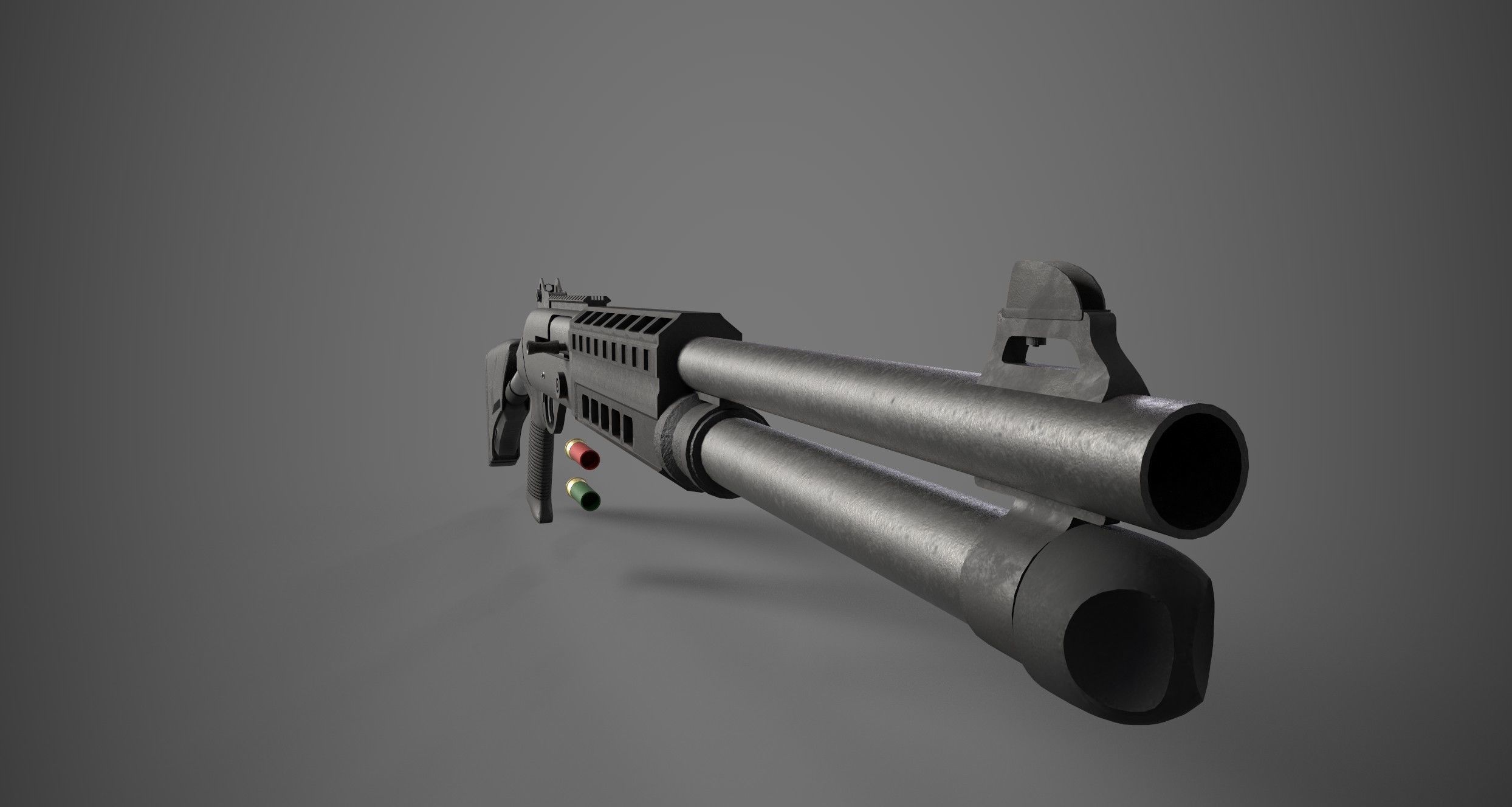 M1014 Shotgun Game Ready Asset PBR Low-poly 3D model_8