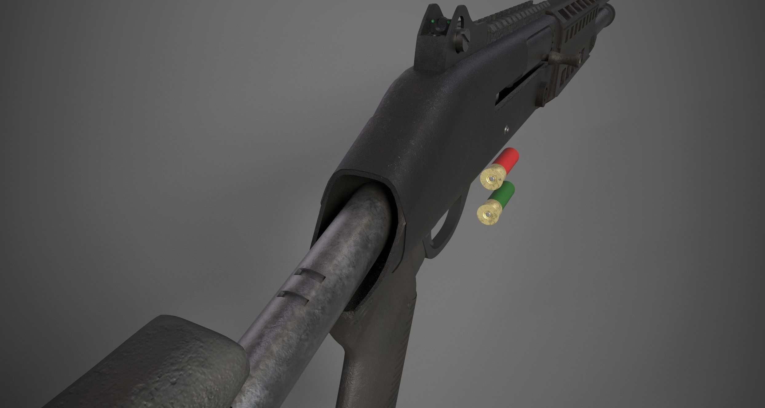 M1014 Shotgun Game Ready Asset PBR Low-poly 3D model_7