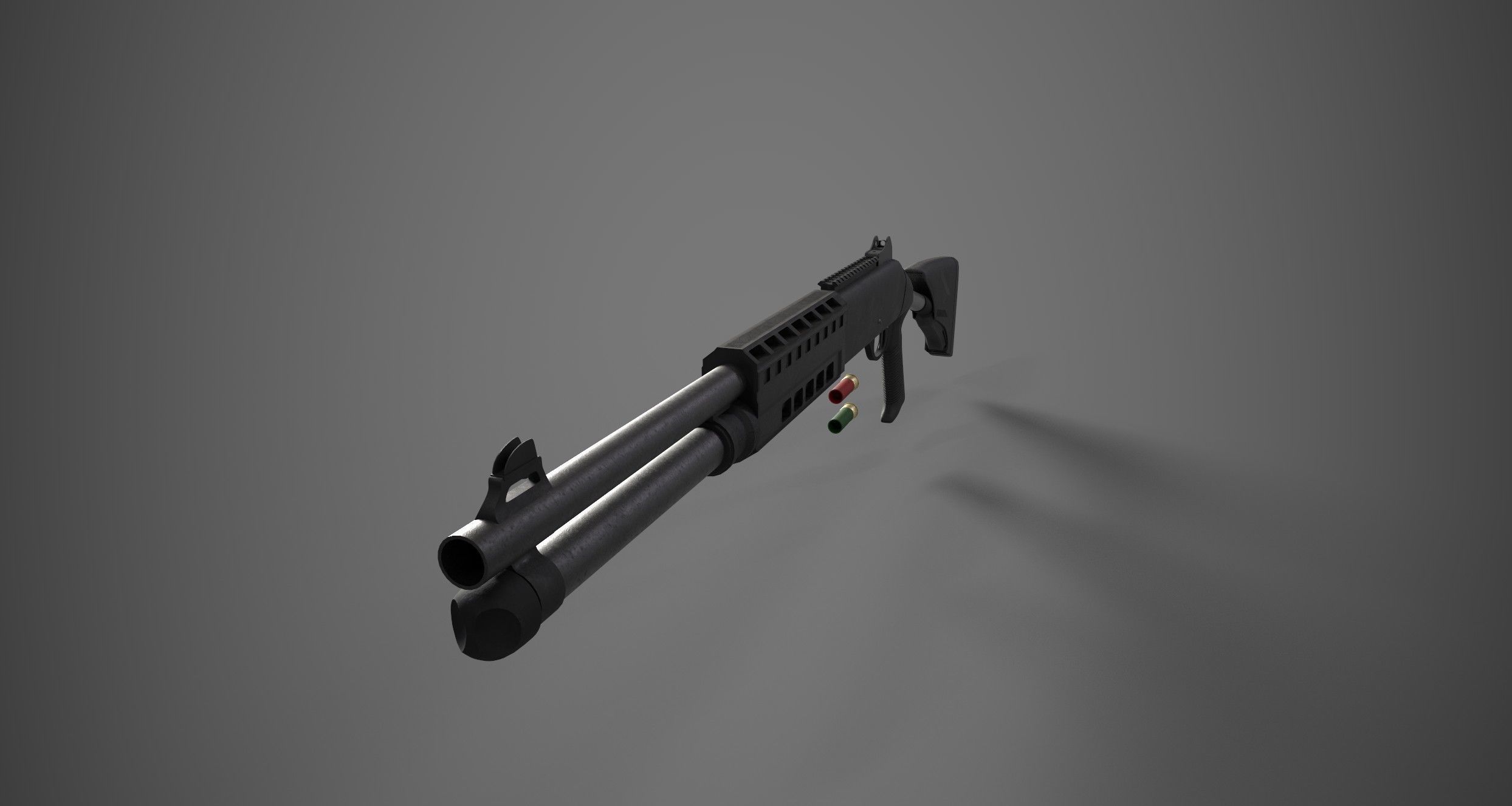 M1014 Shotgun Game Ready Asset PBR Low-poly 3D model_5
