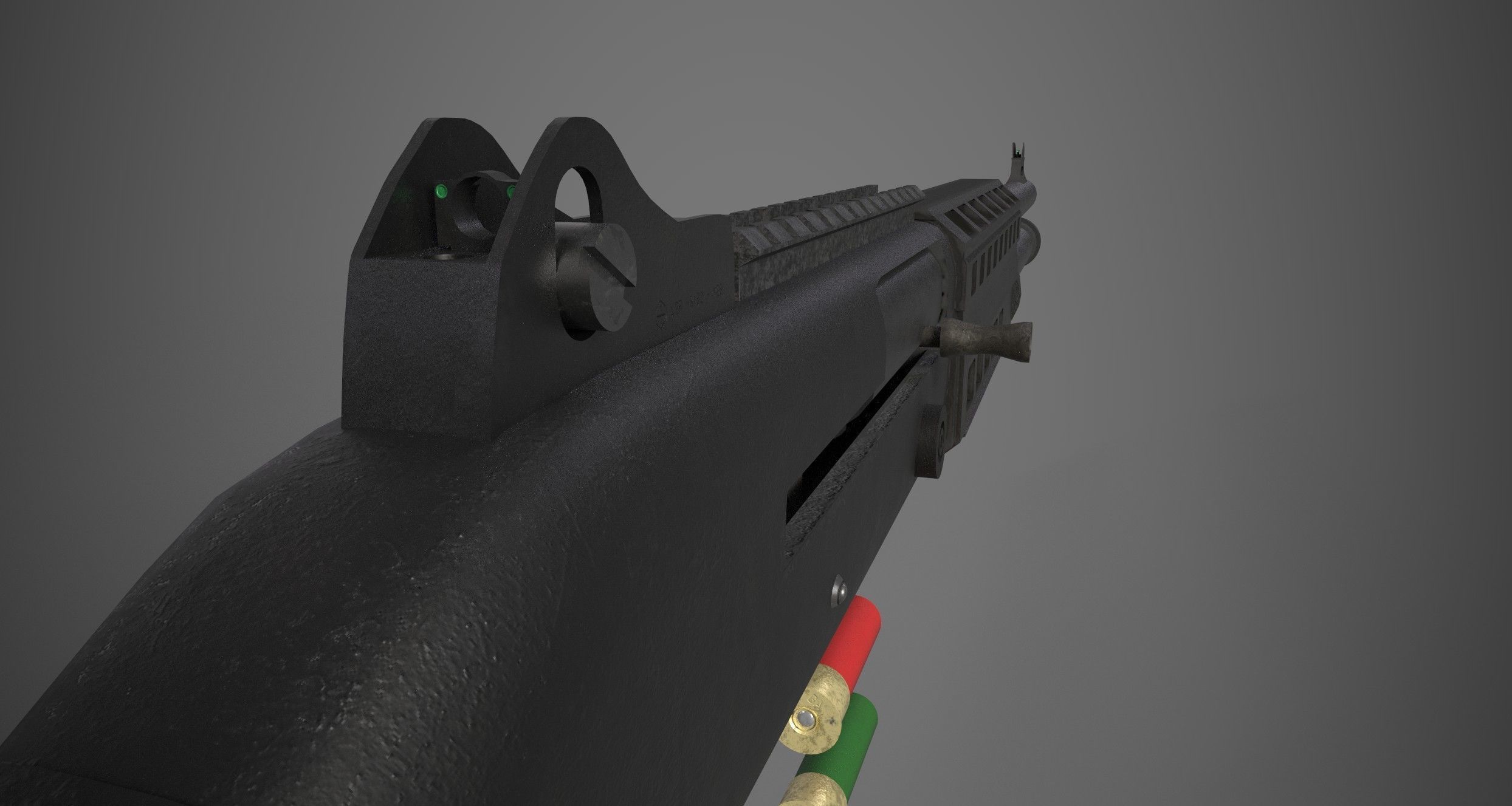 M1014 Shotgun Game Ready Asset PBR Low-poly 3D model_11