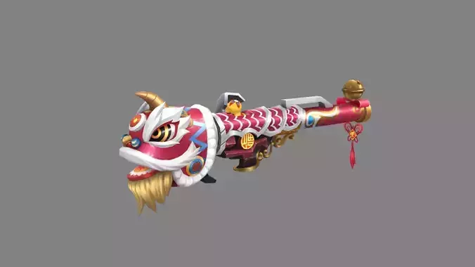  Cartoon lion dance Rocket