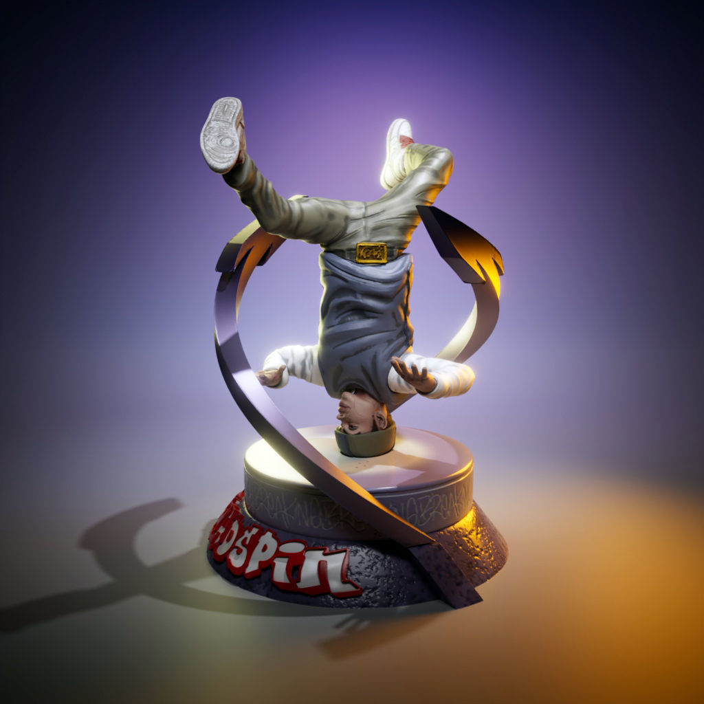 B-Boy - HeadSpin 3D print model_3