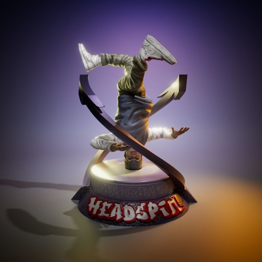 B-Boy - HeadSpin 3D print model_2
