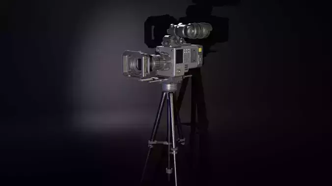 TV Camera with Tripod 