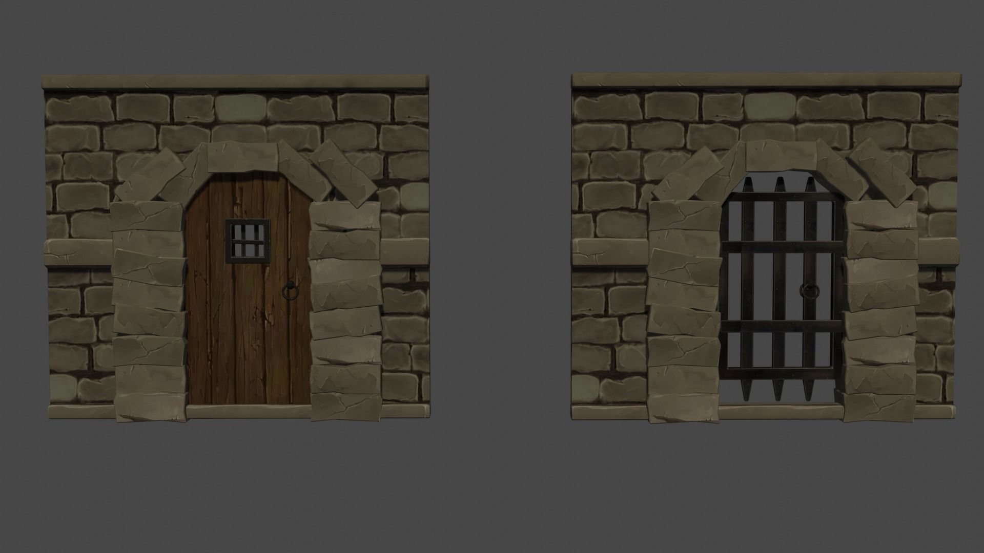 Dungeon pack - Low poly Hand painted 3d model Low-poly 3D model_5