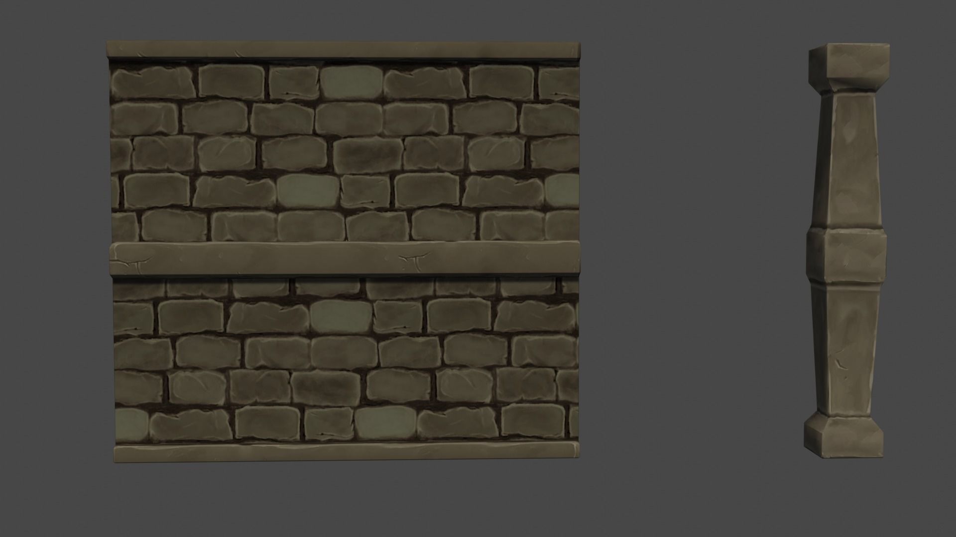 Dungeon pack - Low poly Hand painted 3d model Low-poly 3D model_4