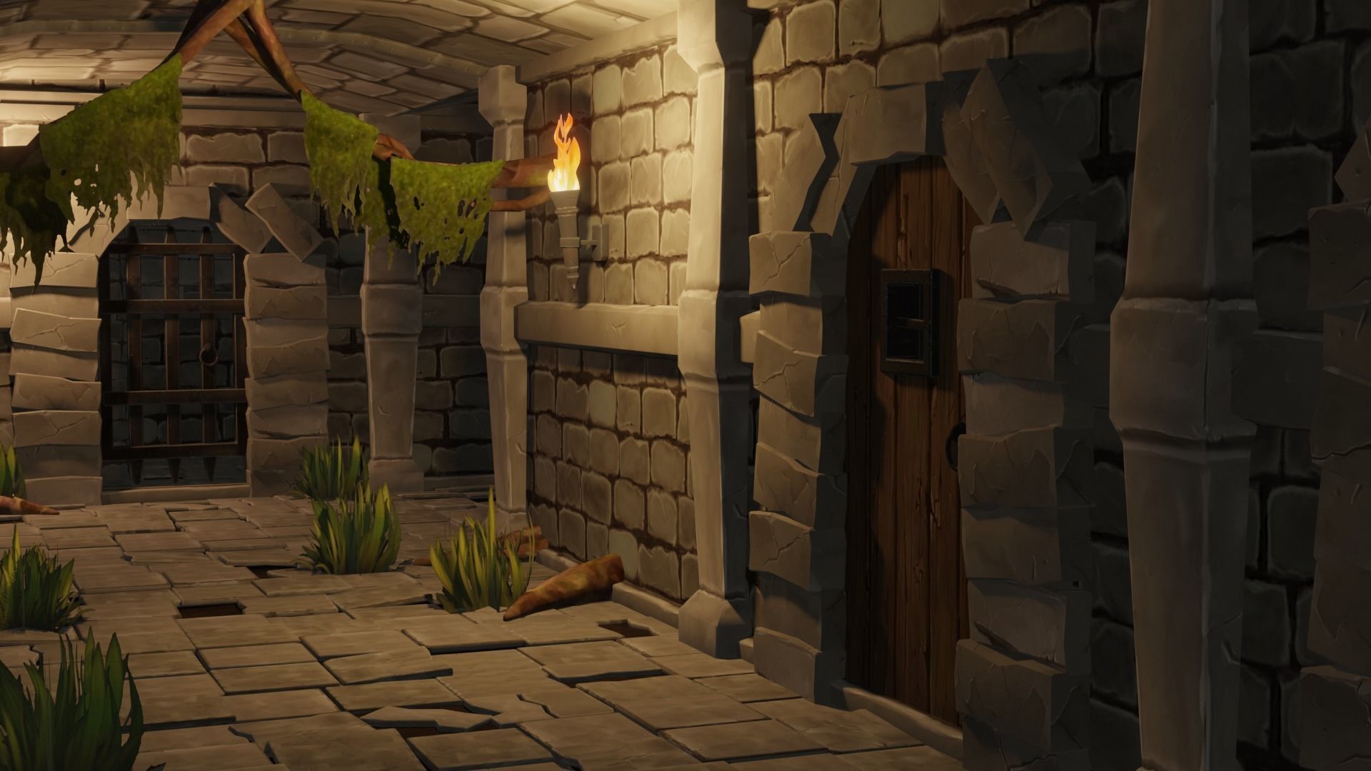 Dungeon pack - Low poly Hand painted 3d model Low-poly 3D model_1