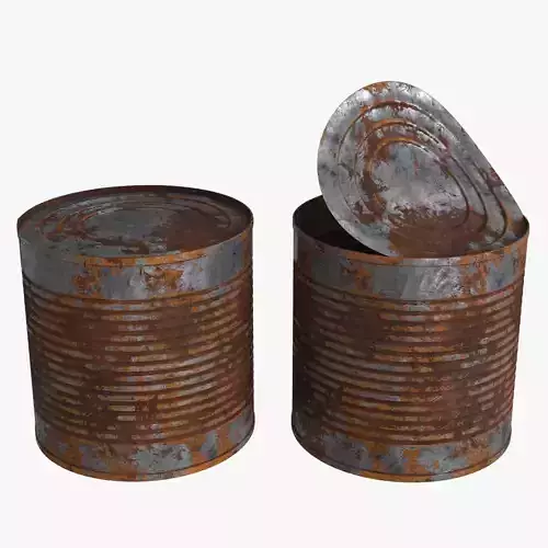 Tin Can v4 Rust Low-poly 3D model