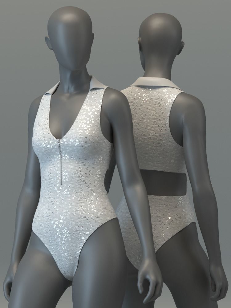 Reversible One Piece Swimsuit 3D model_7