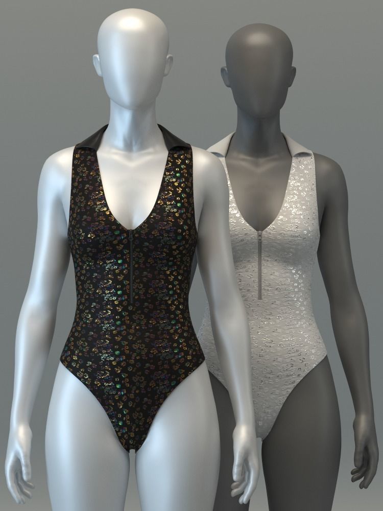 Reversible One Piece Swimsuit 3D model_5