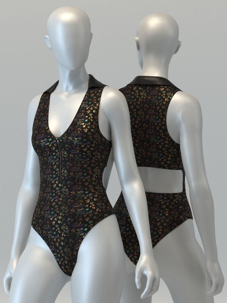 Reversible One Piece Swimsuit 3D model_6
