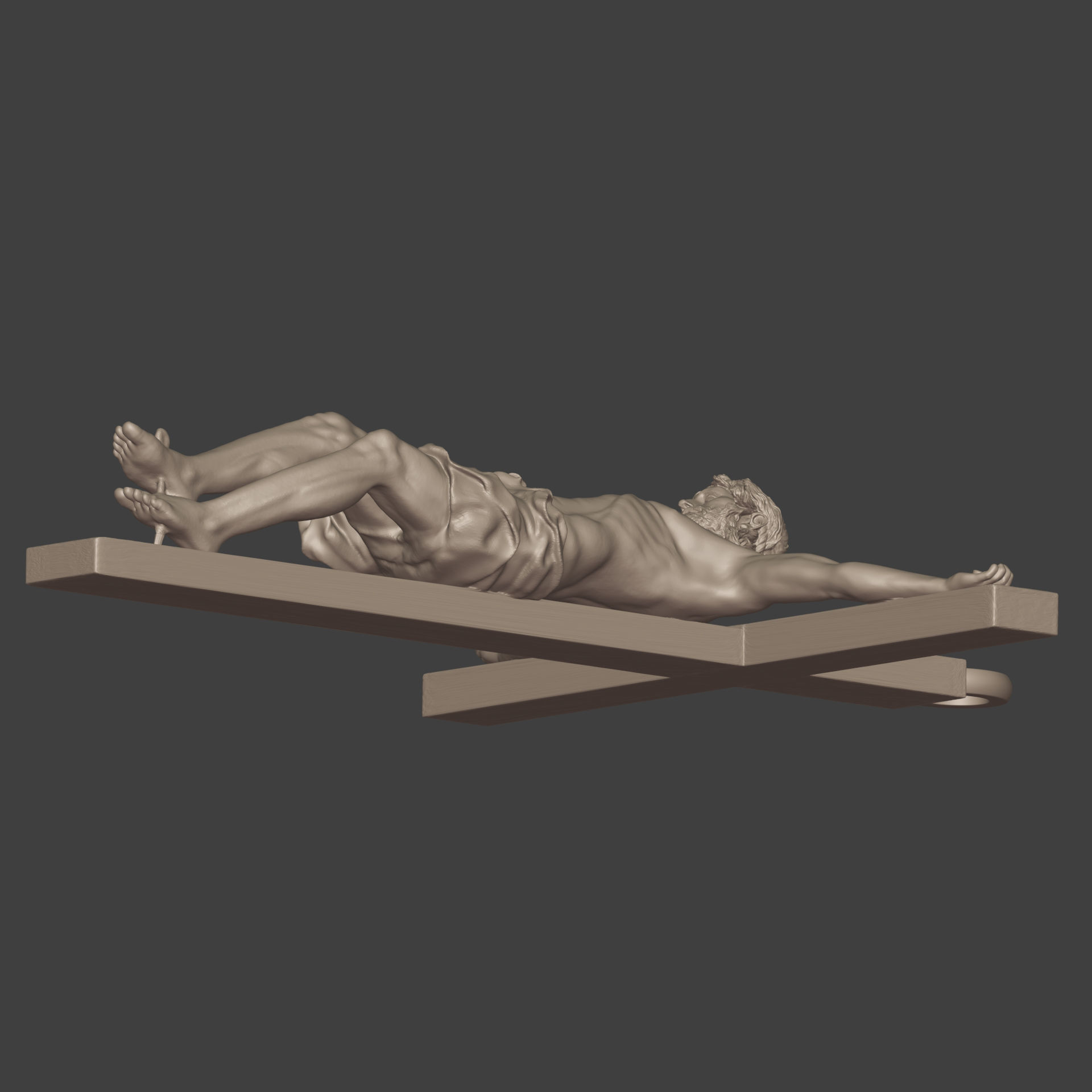 Jesus - Christ Cross Pendant - Necklace -- Ready for 3D Printing 3D print model_13