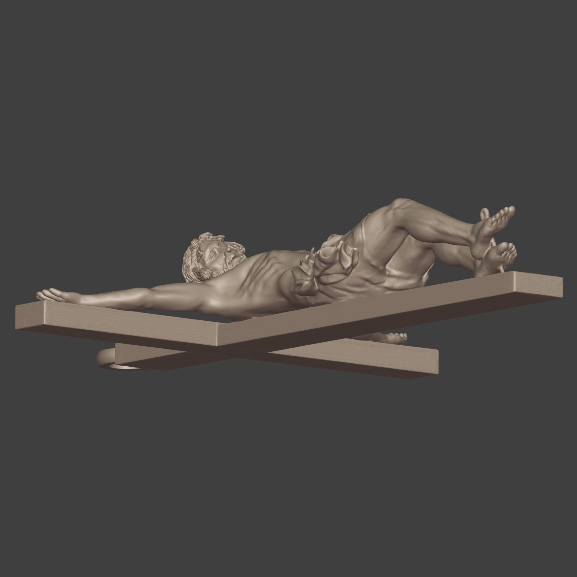 Jesus - Christ Cross Pendant - Necklace -- Ready for 3D Printing 3D print model_14