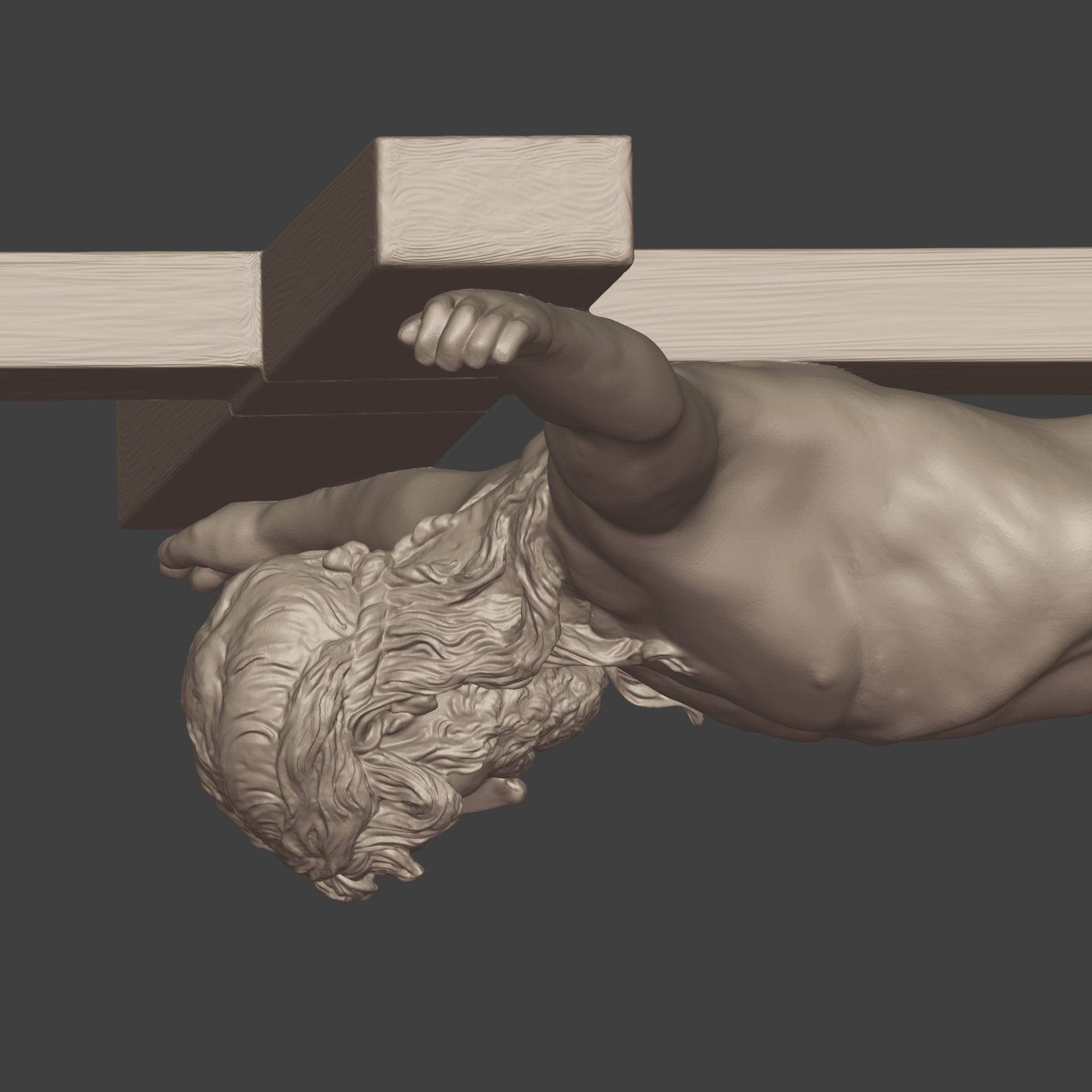 Jesus - Christ Cross Pendant - Necklace -- Ready for 3D Printing 3D print model_11