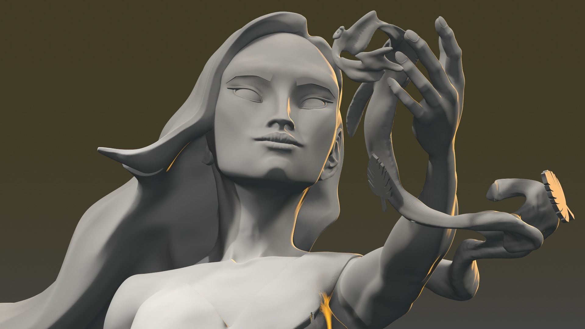 FIGURINE POCAHONTAS DISNEY 3D print model_9