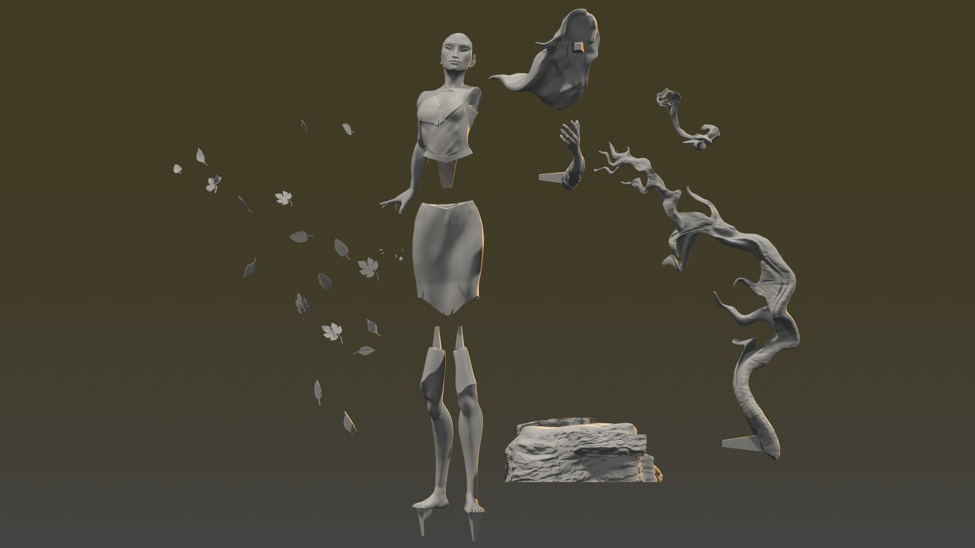 FIGURINE POCAHONTAS DISNEY 3D print model_6