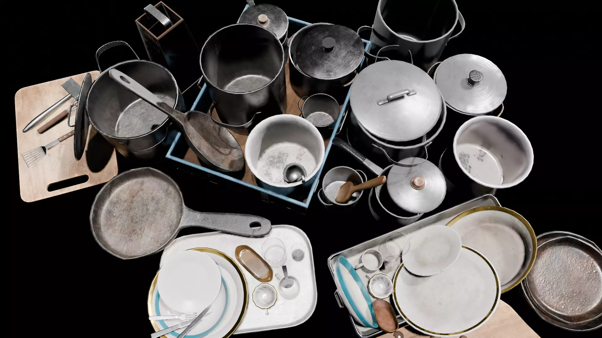 Kitchen Asset Pack Low-poly 3D model