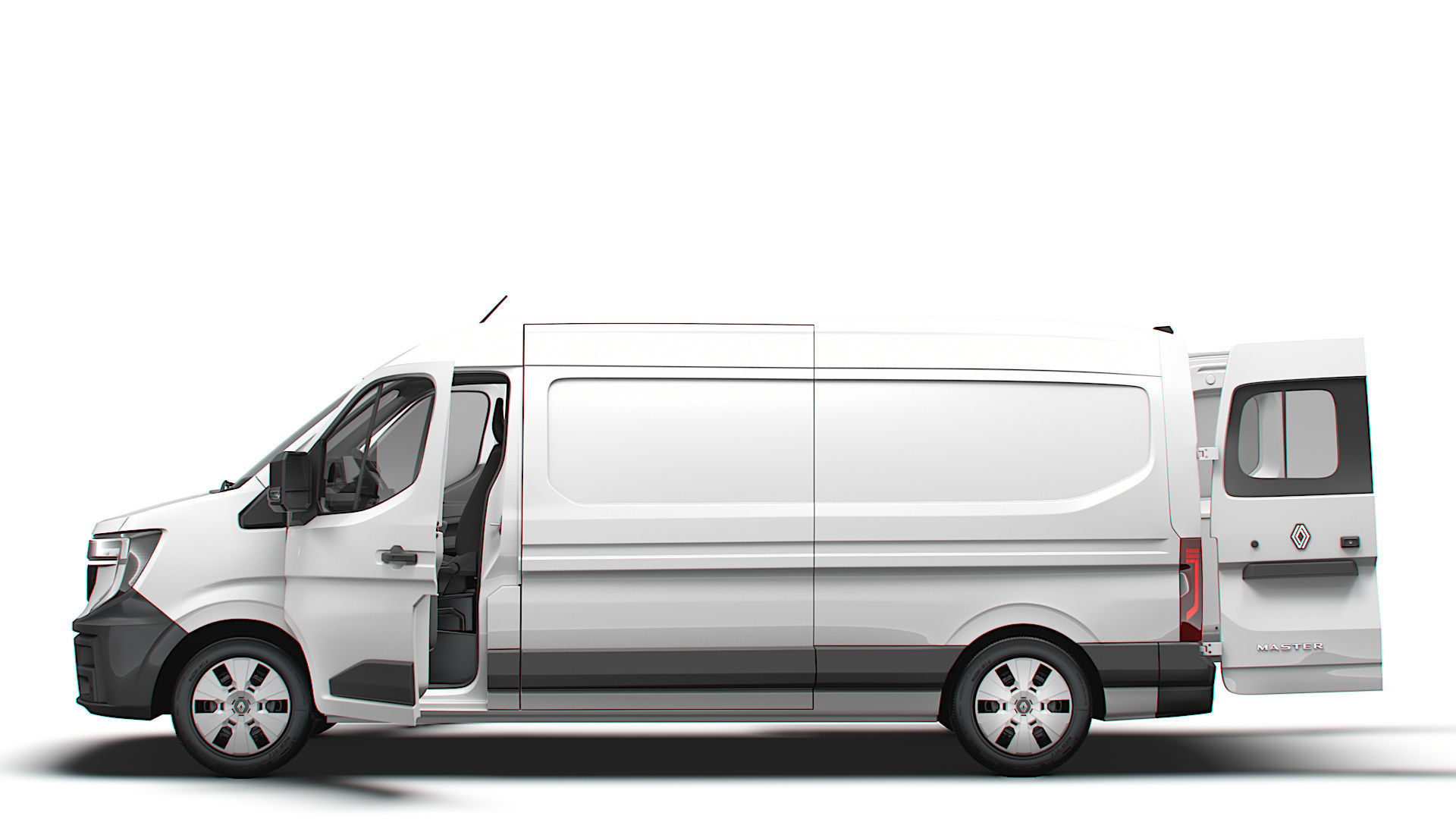 Renault Master L3H2 Van HQ Interior 2024 3D model_4