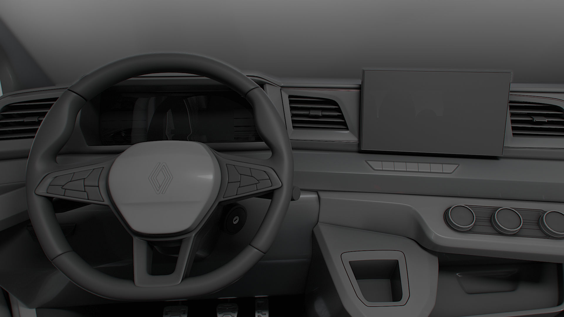 Renault Master L3H2 Van HQ Interior 2024 3D model_14