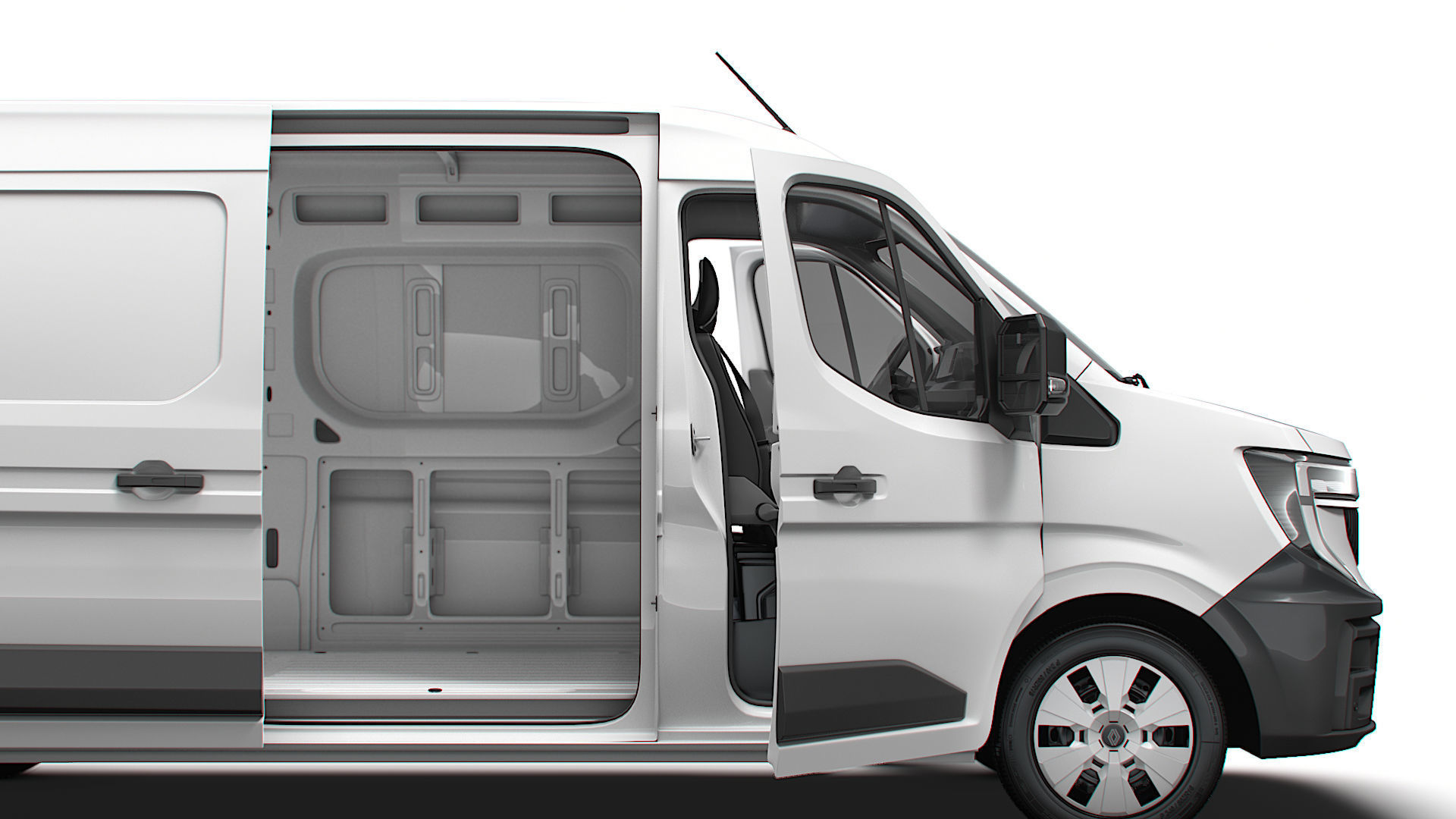 Renault Master L3H2 Van HQ Interior 2024 3D model_1
