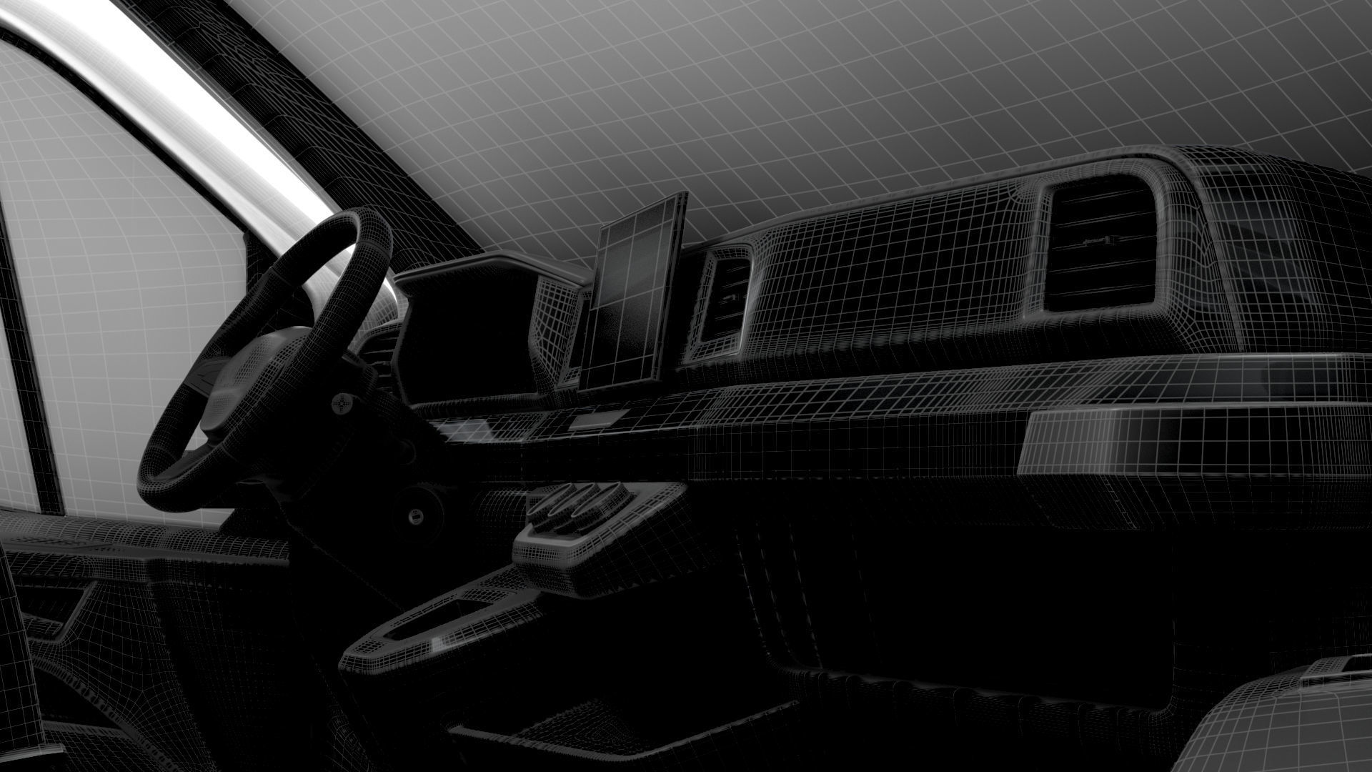 Renault Master L3H2 Van HQ Interior 2024 3D model_26