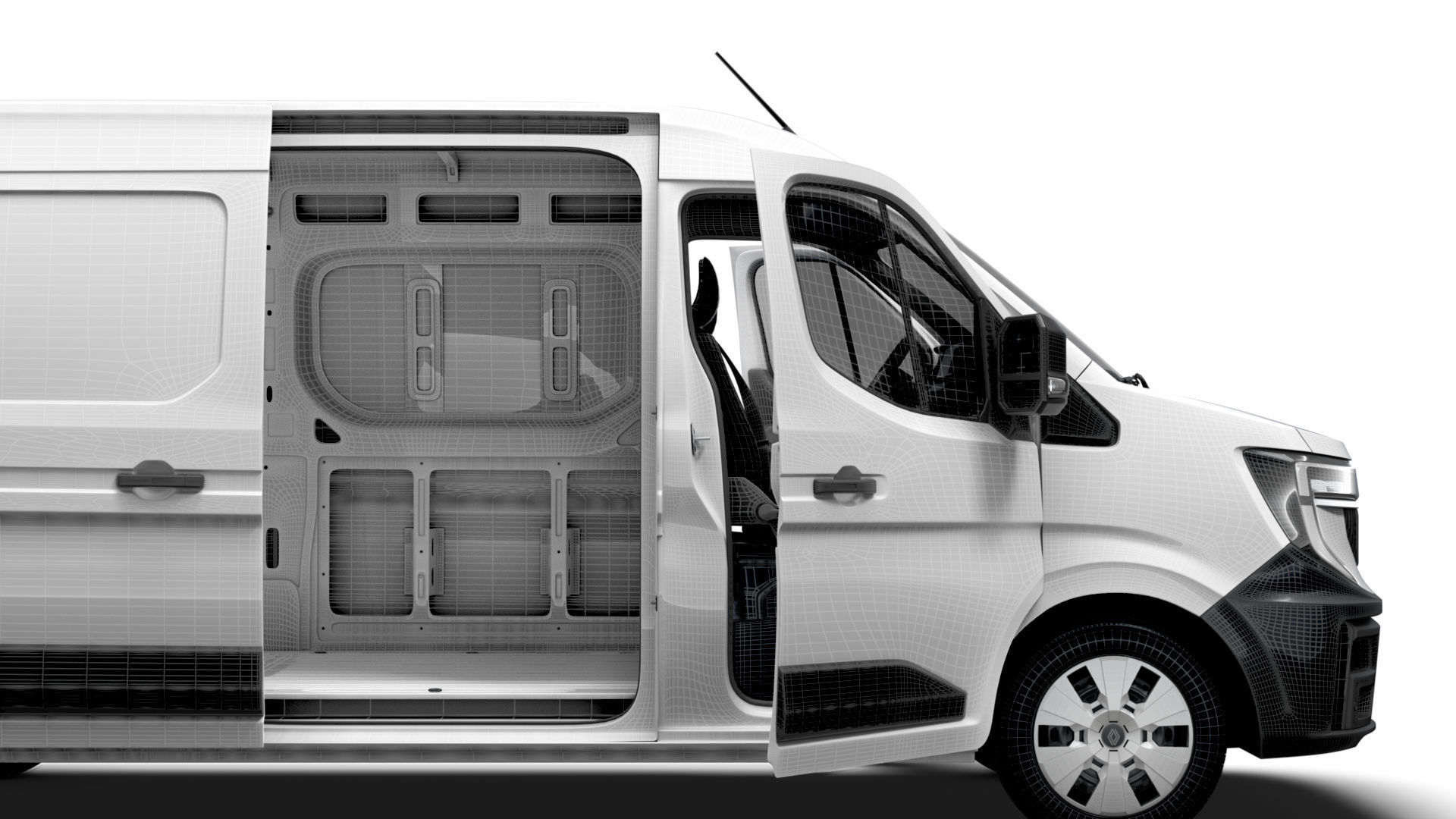 Renault Master L3H2 Van HQ Interior 2024 3D model_16