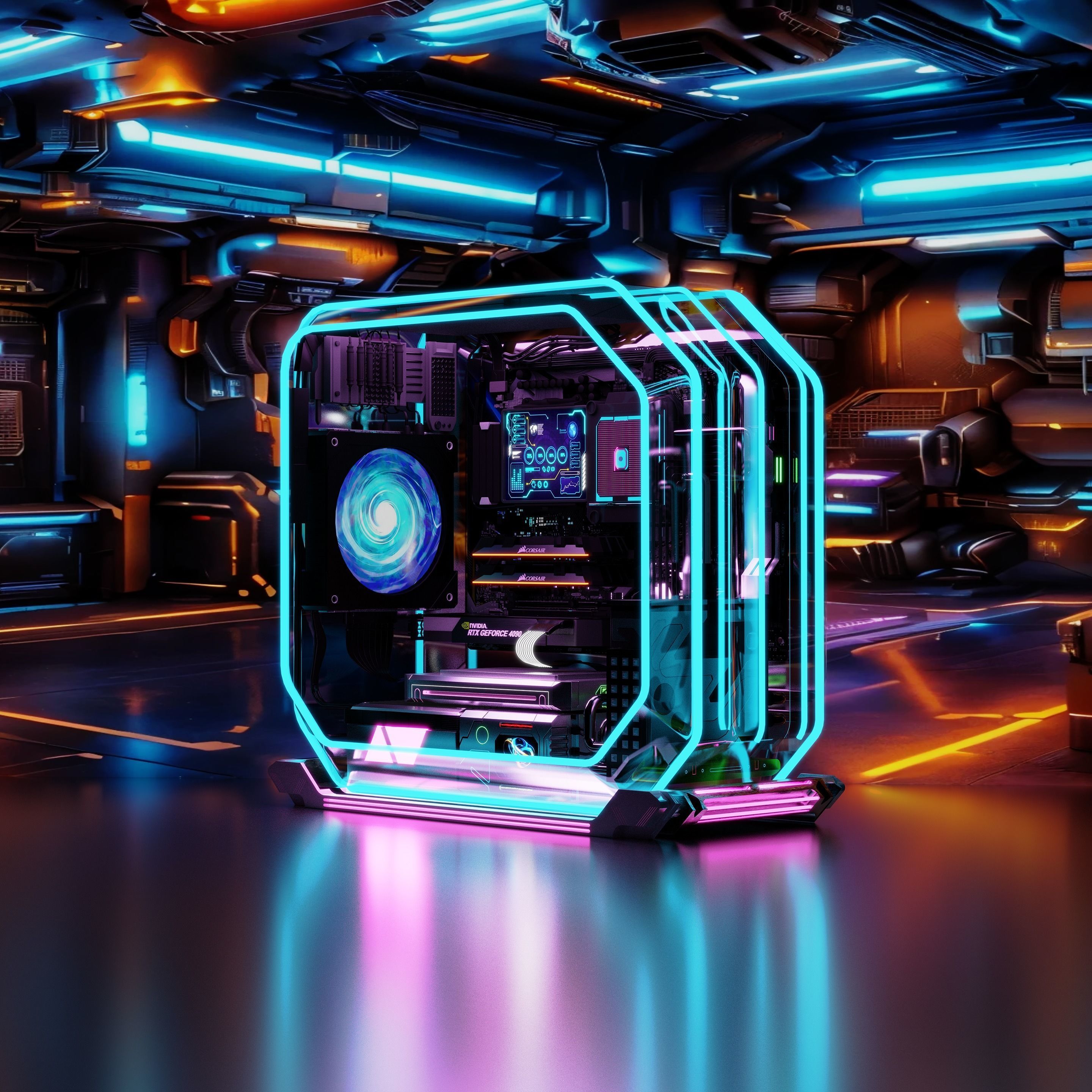 Cyberpunk CPU NFT 3D model_1
