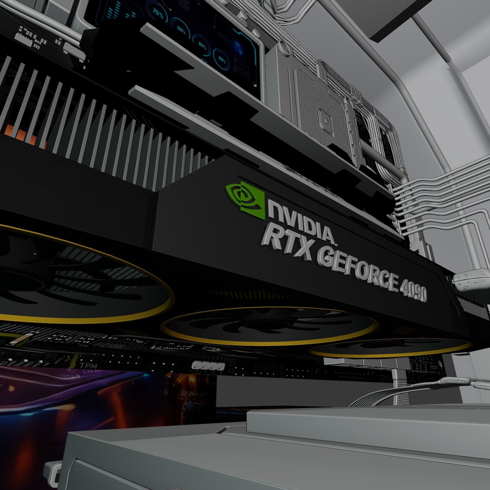 Cyberpunk CPU NFT 3D model_8