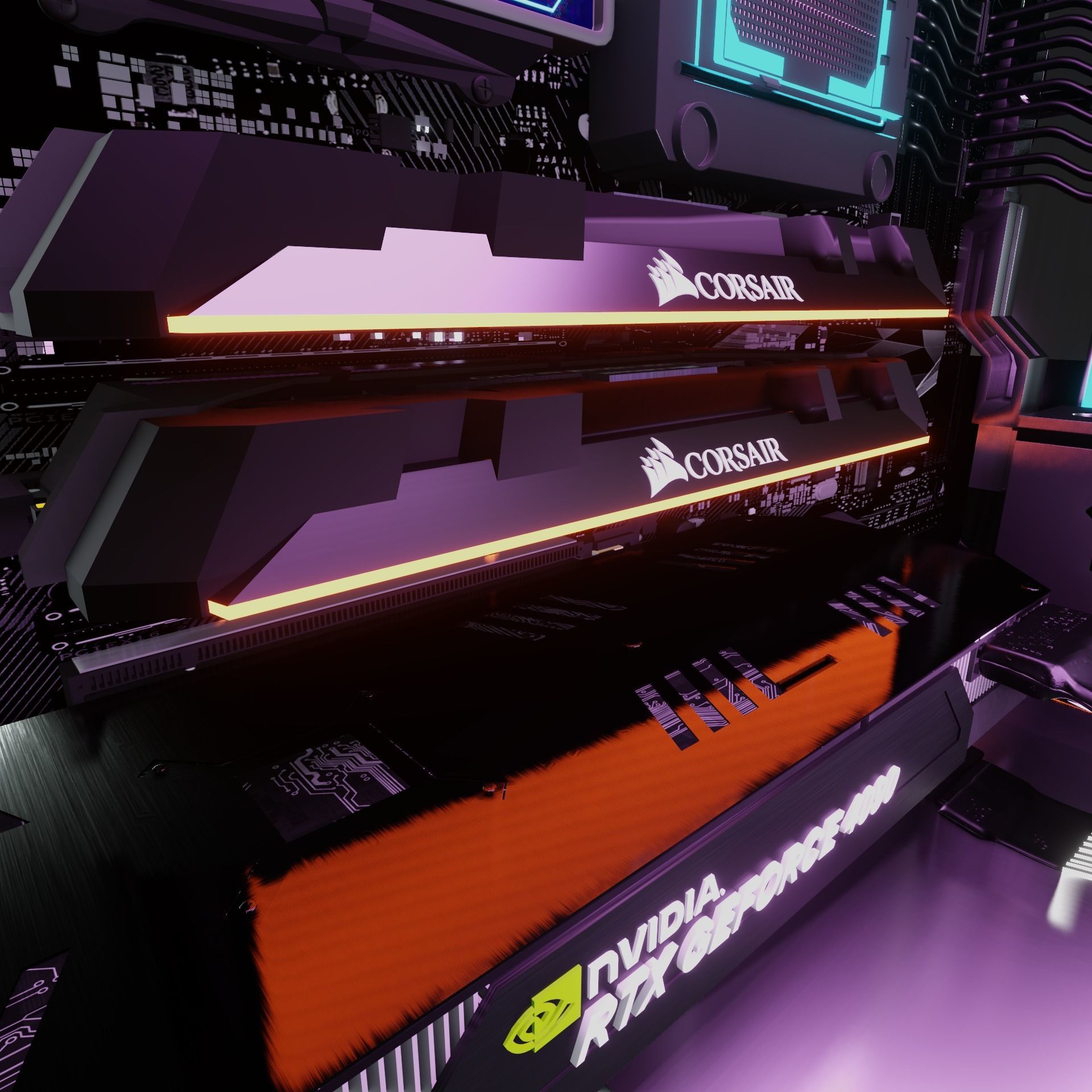 Cyberpunk CPU NFT 3D model_7