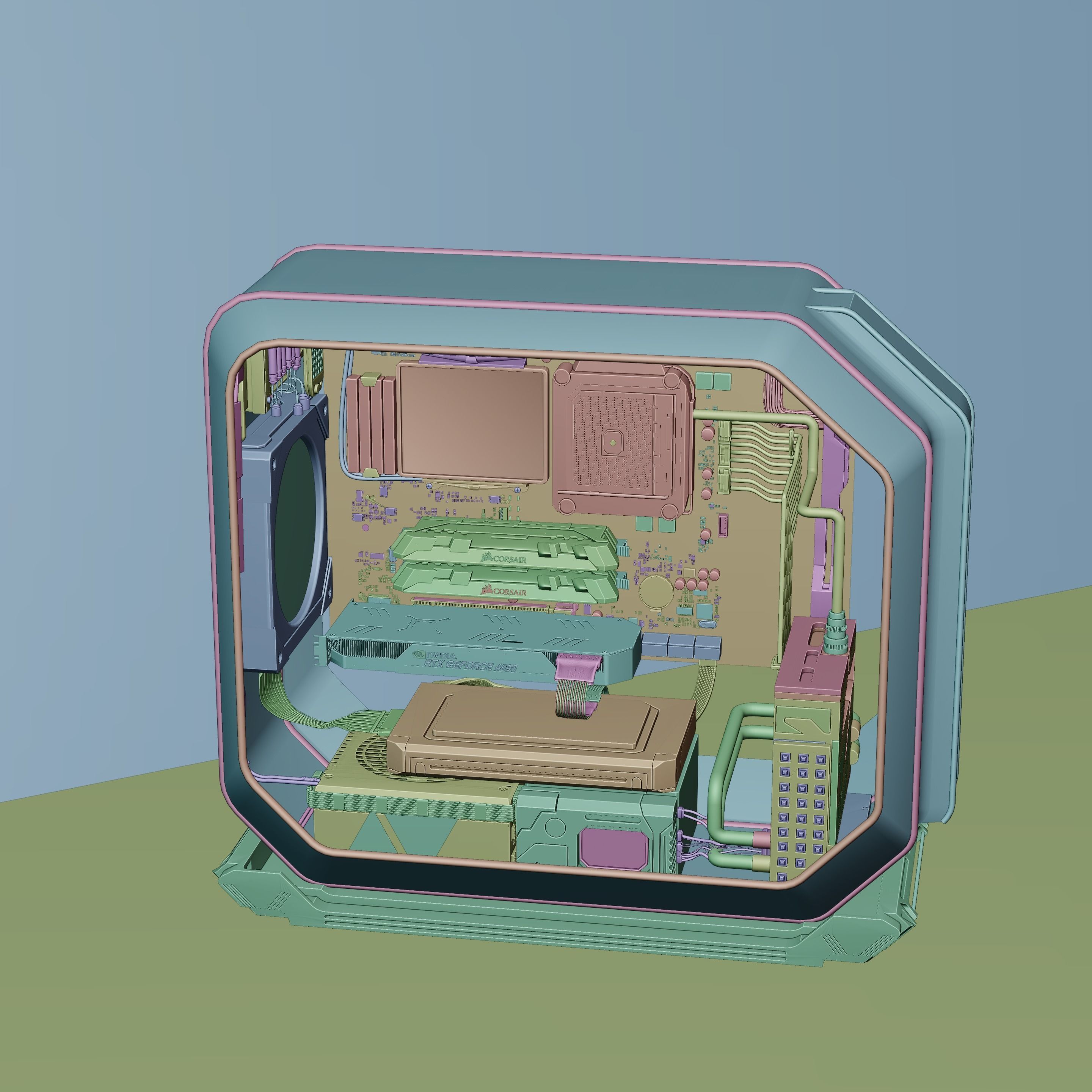 Cyberpunk CPU NFT 3D model_12