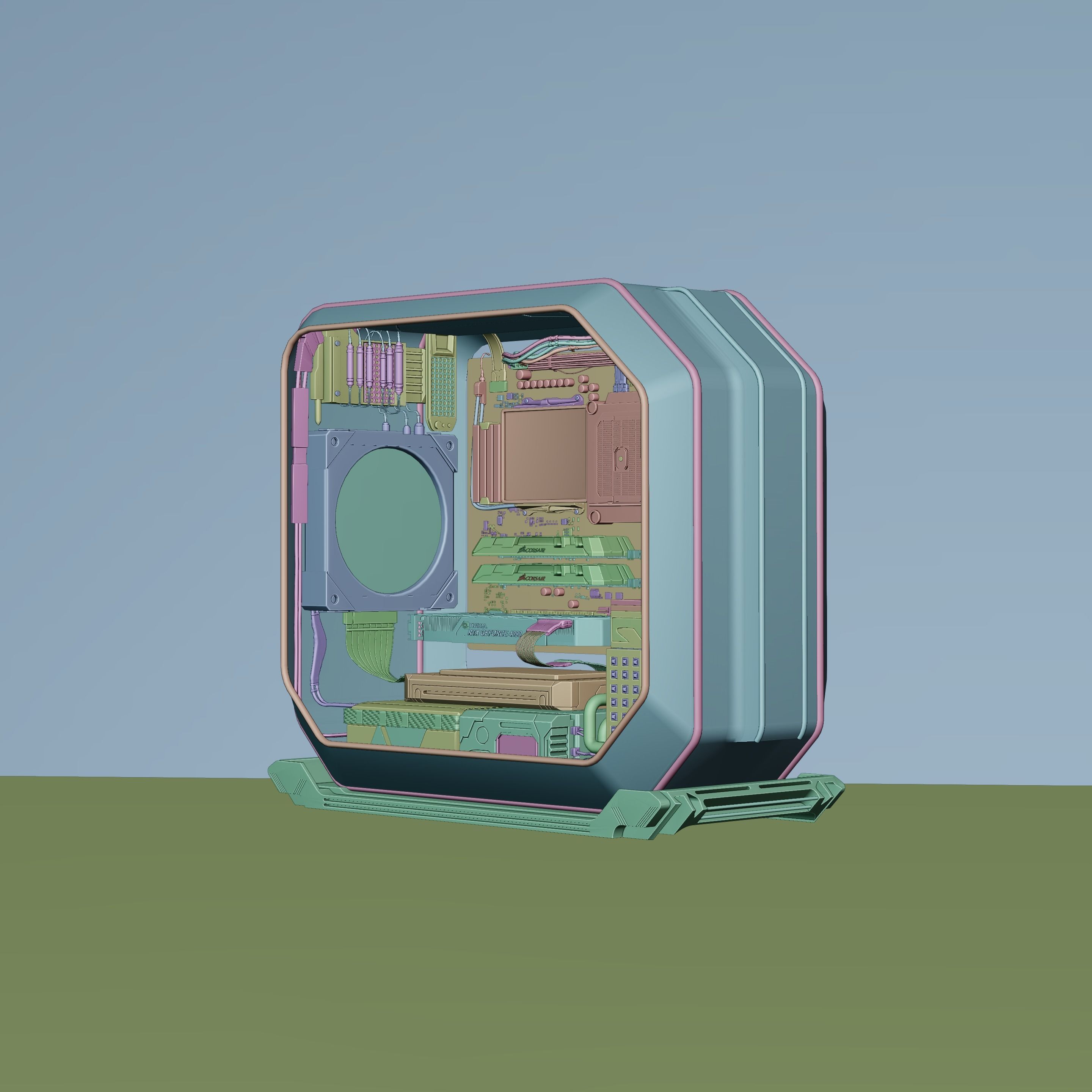Cyberpunk CPU NFT 3D model_11