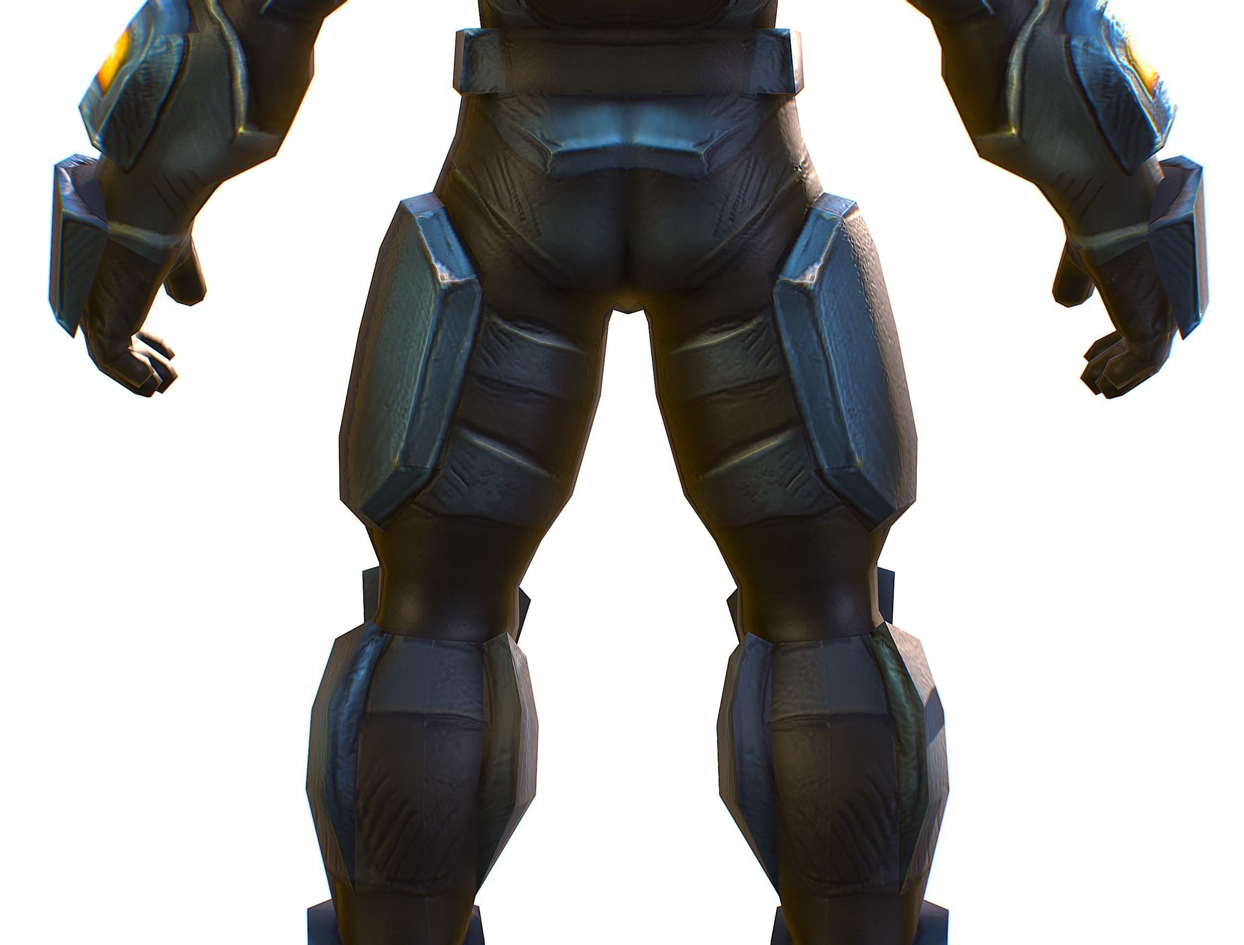 Sci-Fi Male Cyborg Drone Man Sniper Soldier Low-poly 3D model_32