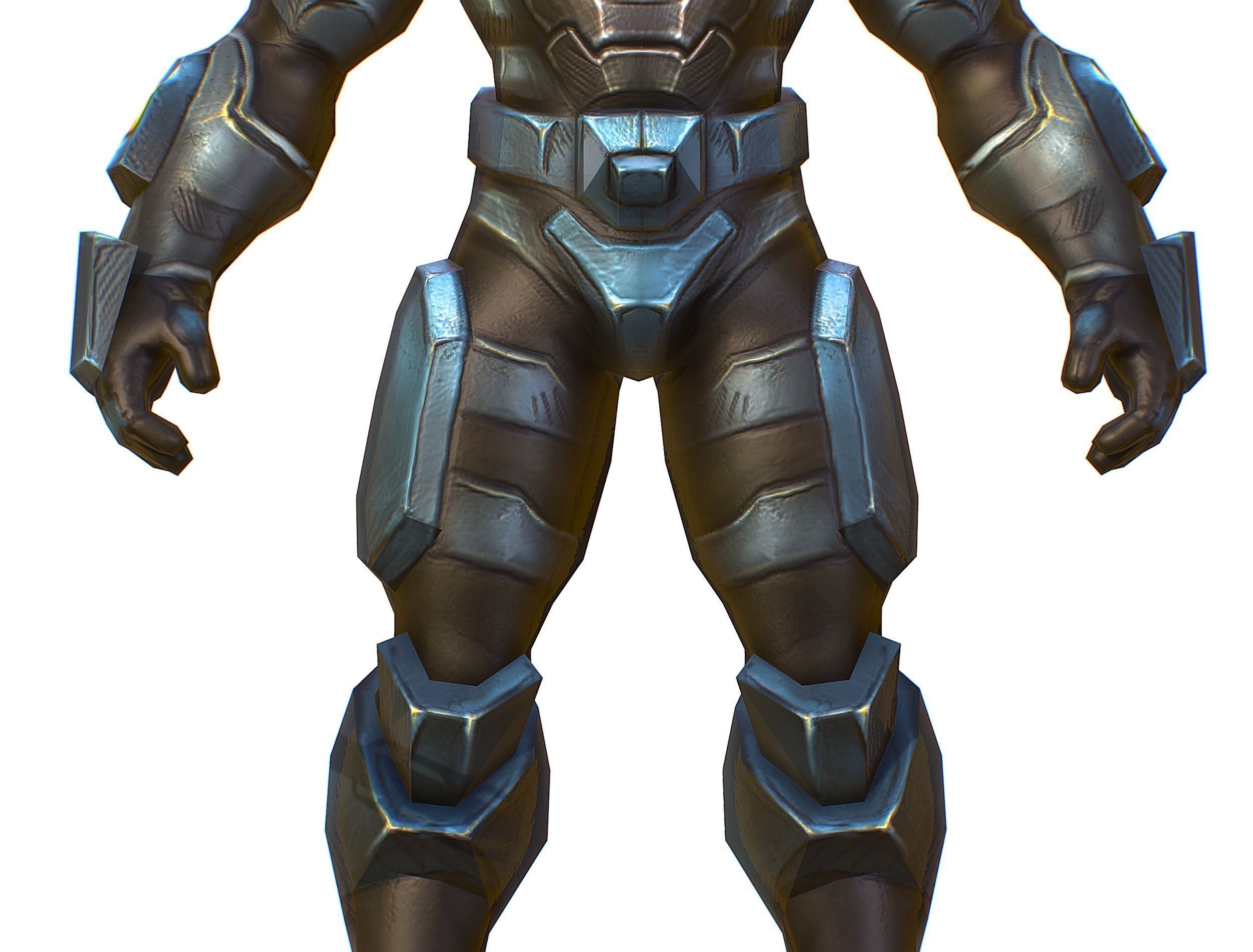 Sci-Fi Male Cyborg Drone Man Sniper Soldier Low-poly 3D model_29