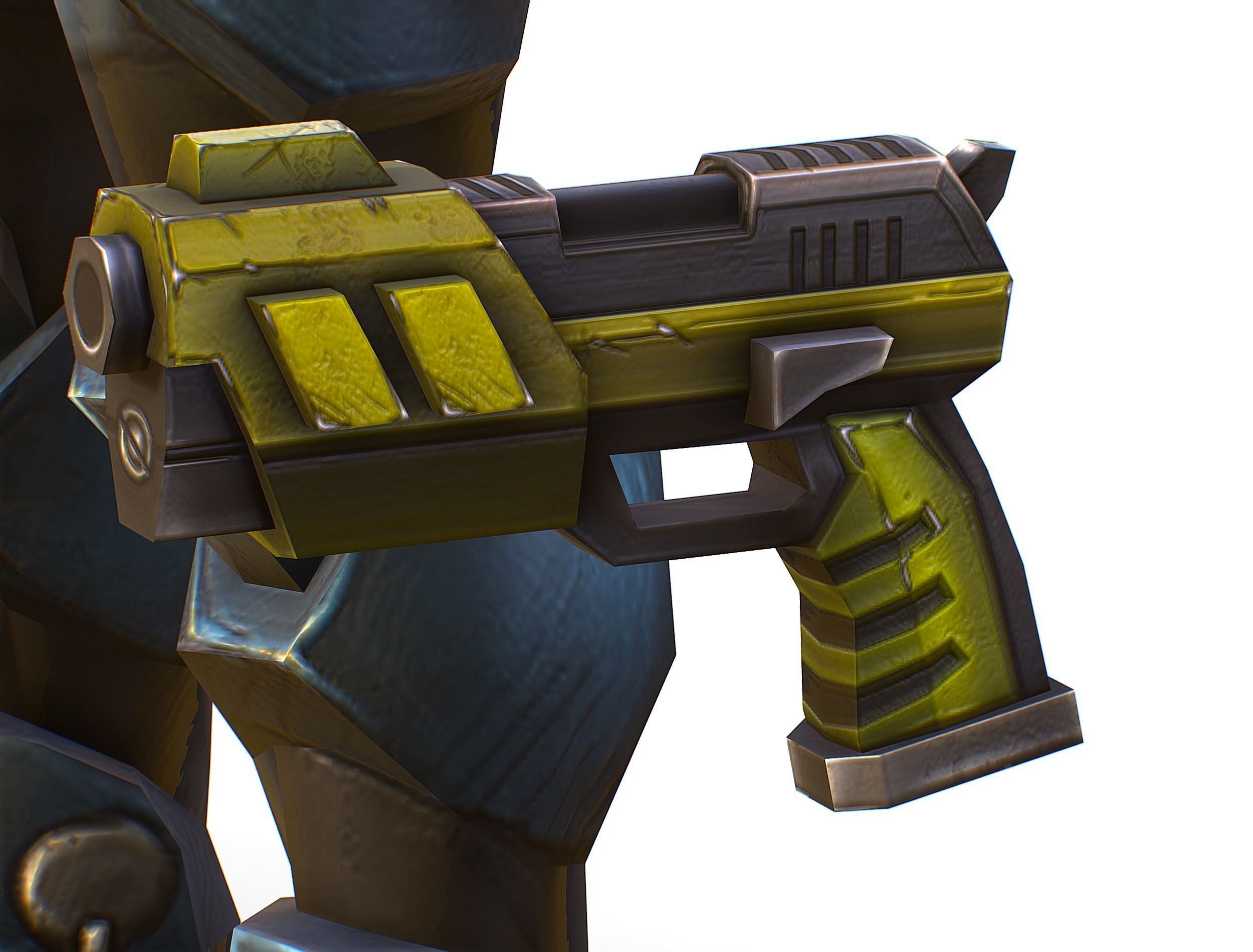 Sci-Fi Male Cyborg Drone Man Sniper Soldier Low-poly 3D model_66