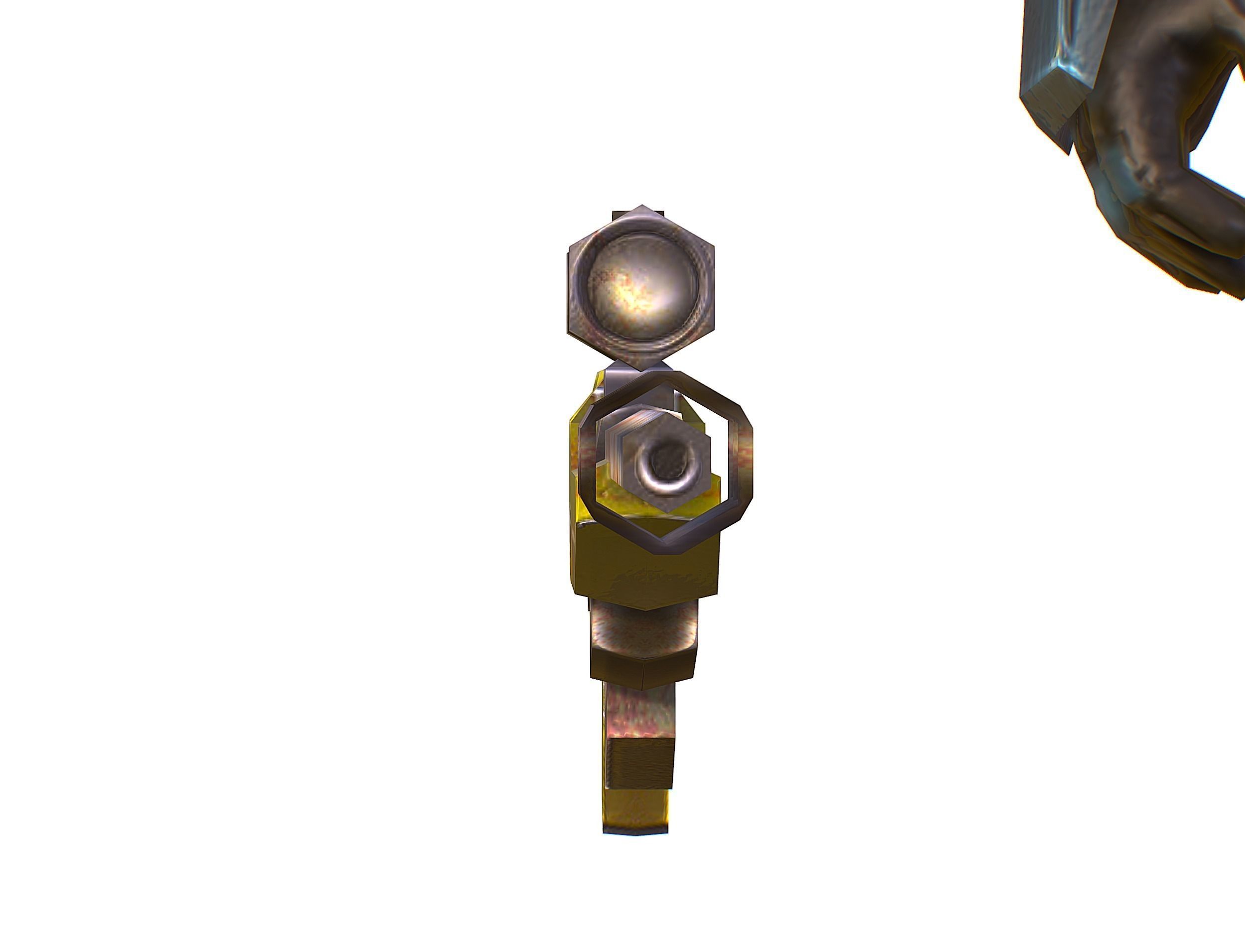 Sci-Fi Male Cyborg Drone Man Sniper Soldier Low-poly 3D model_46