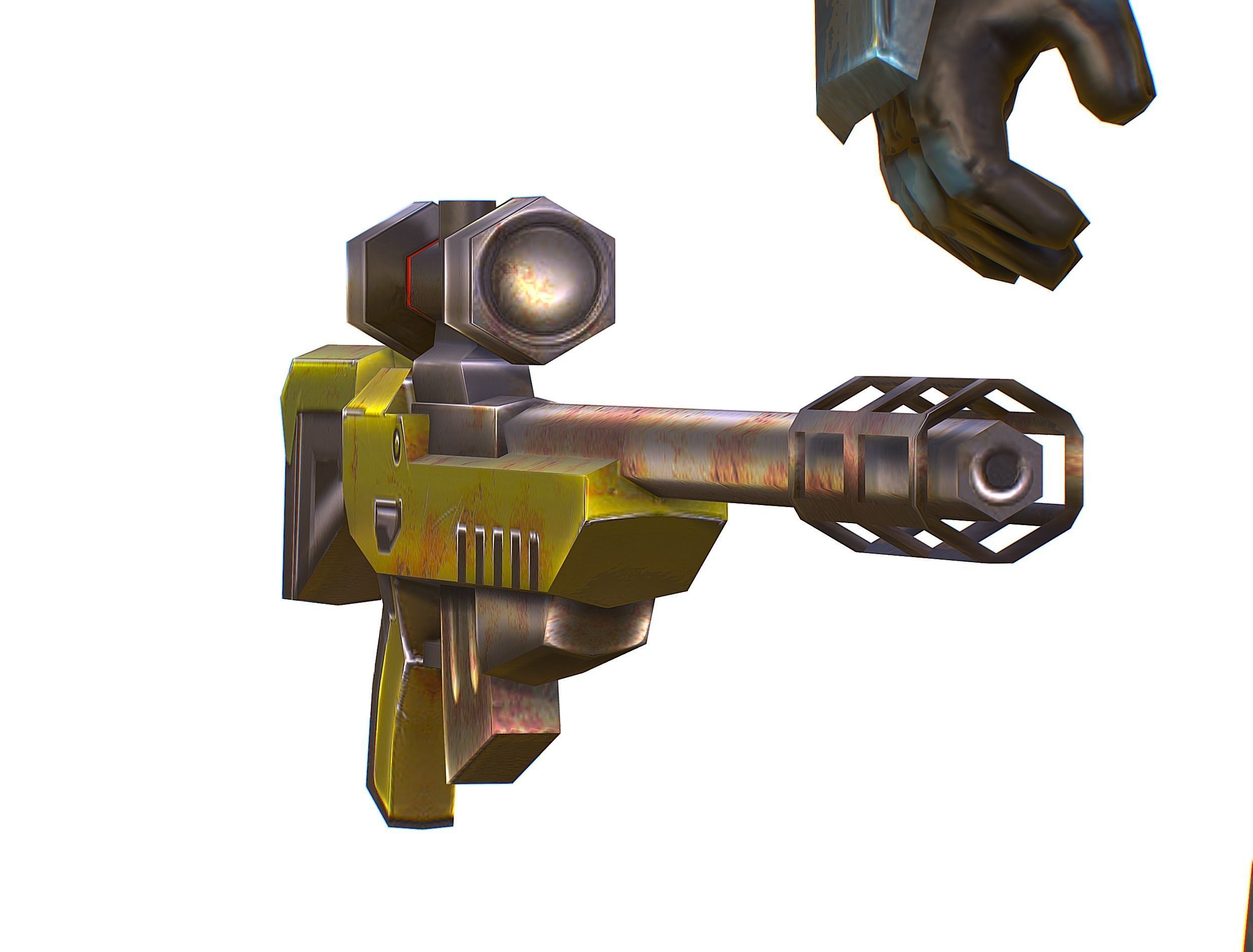 Sci-Fi Male Cyborg Drone Man Sniper Soldier Low-poly 3D model_47