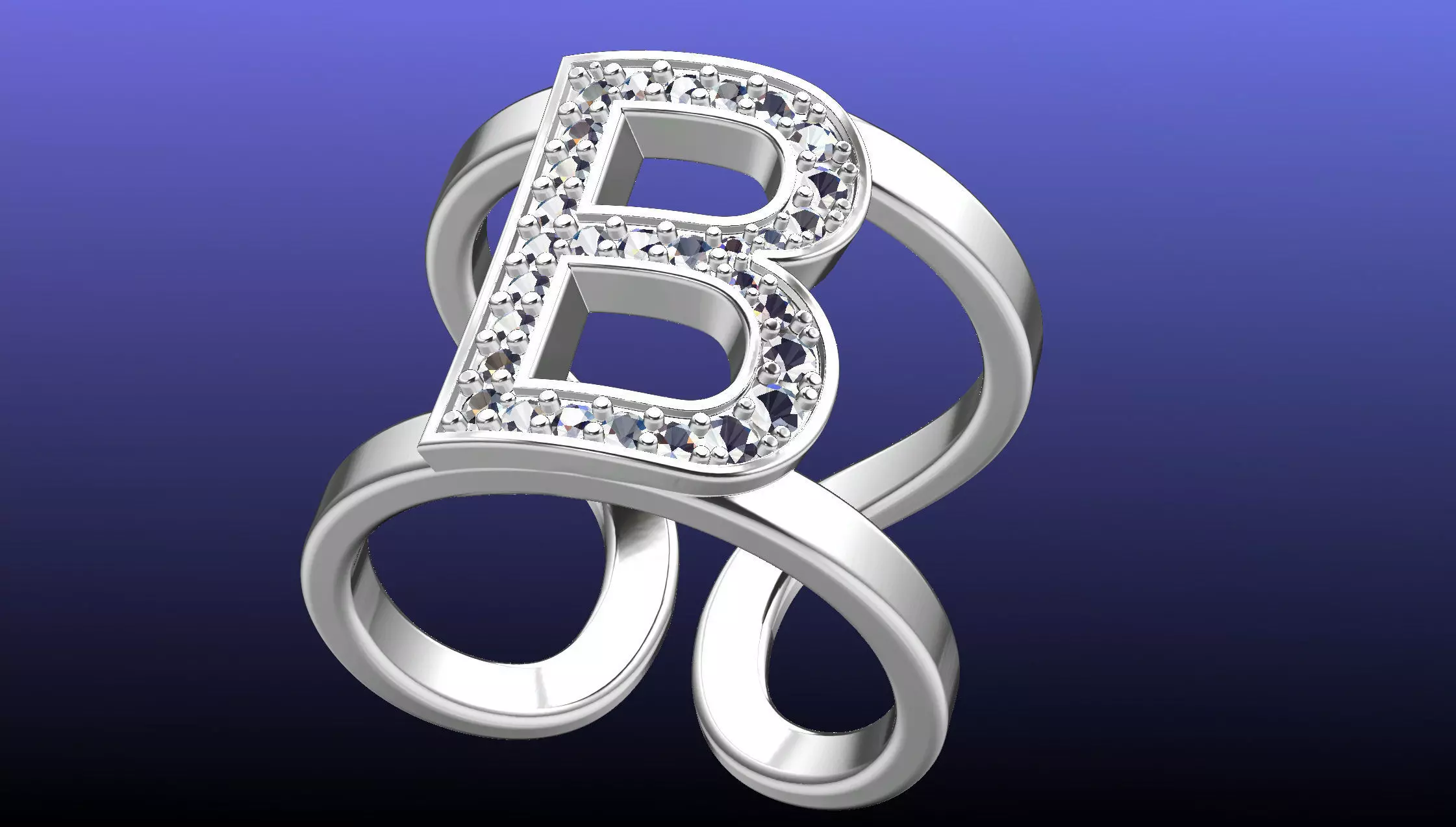 B Ring 3D print model_0