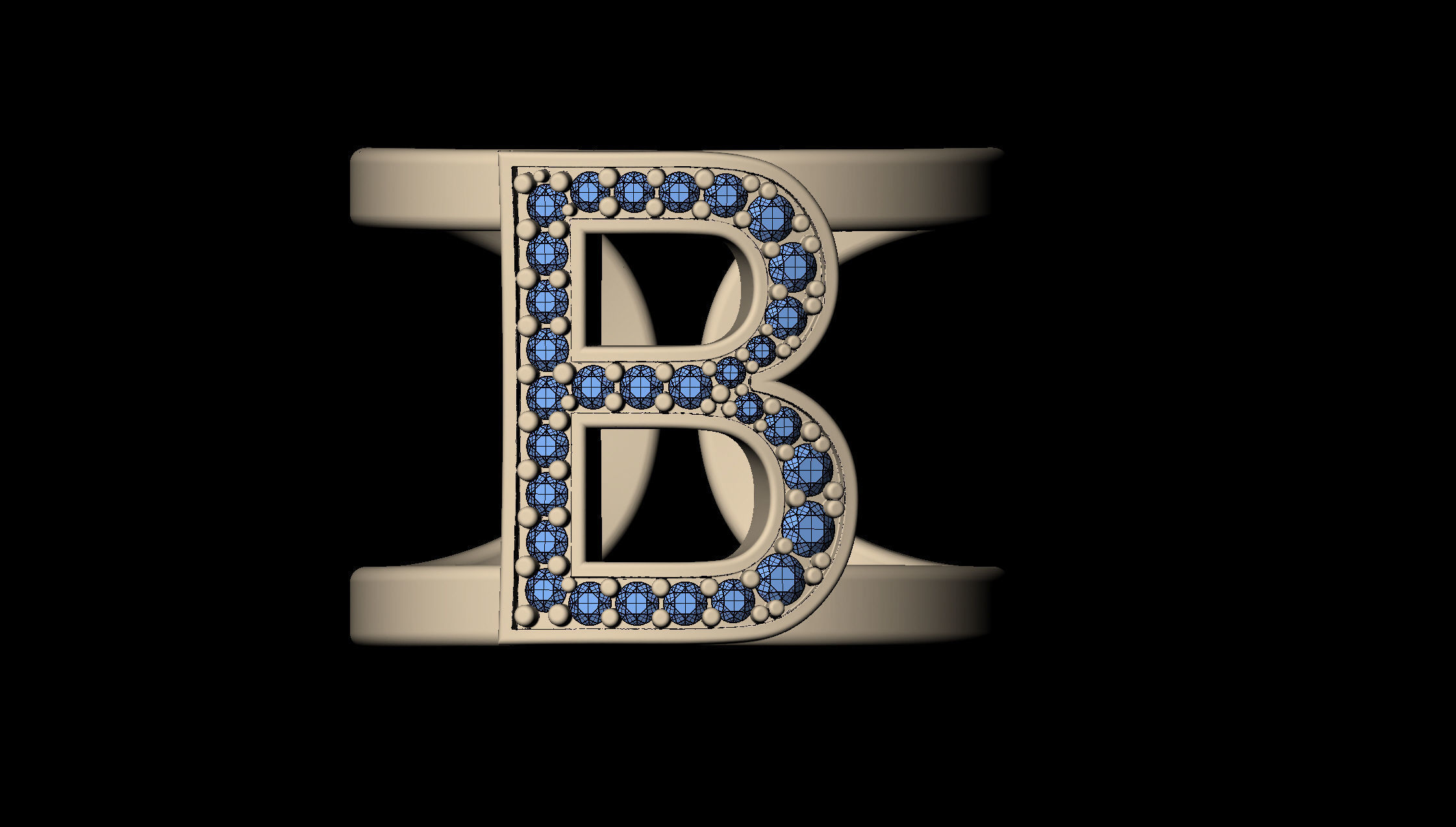 B Ring 3D print model_7