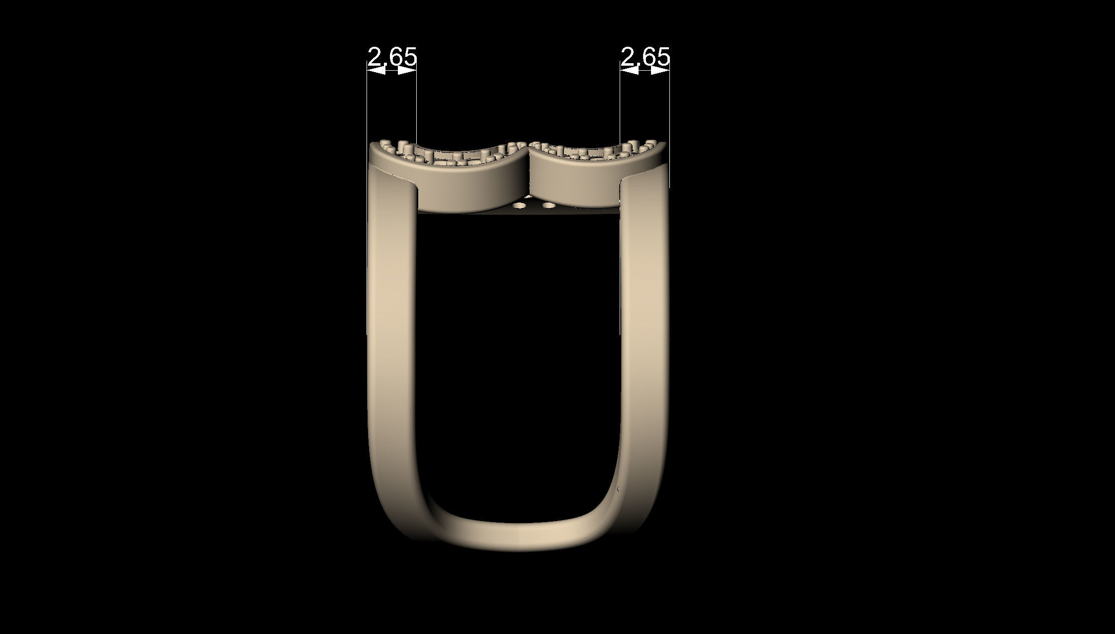 B Ring 3D print model_6