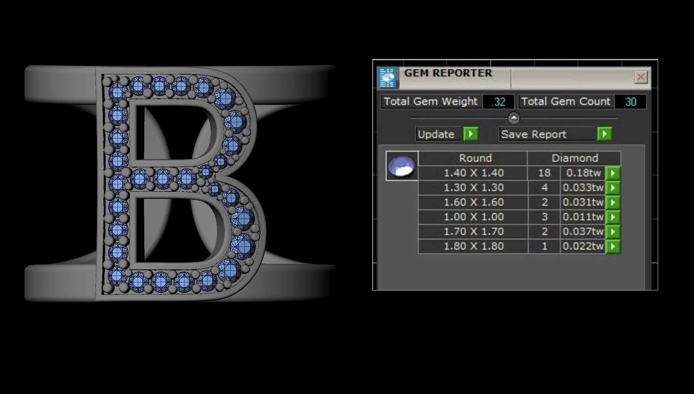 B Ring 3D print model_2