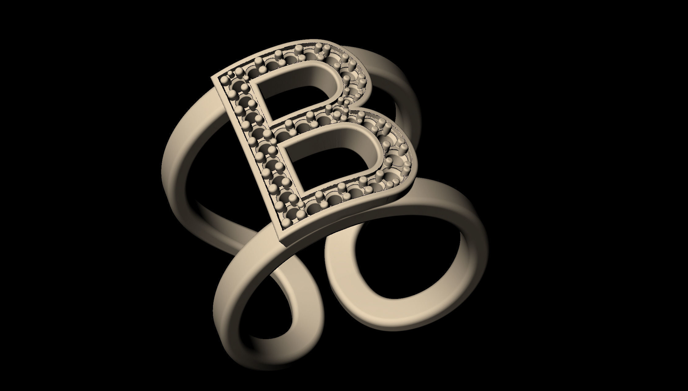 B Ring 3D print model_4