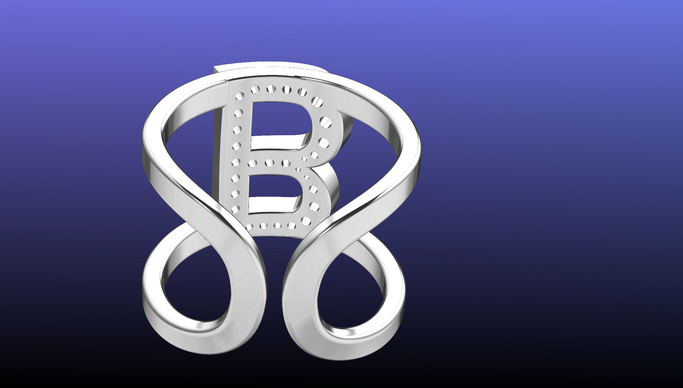 B Ring 3D print model_9