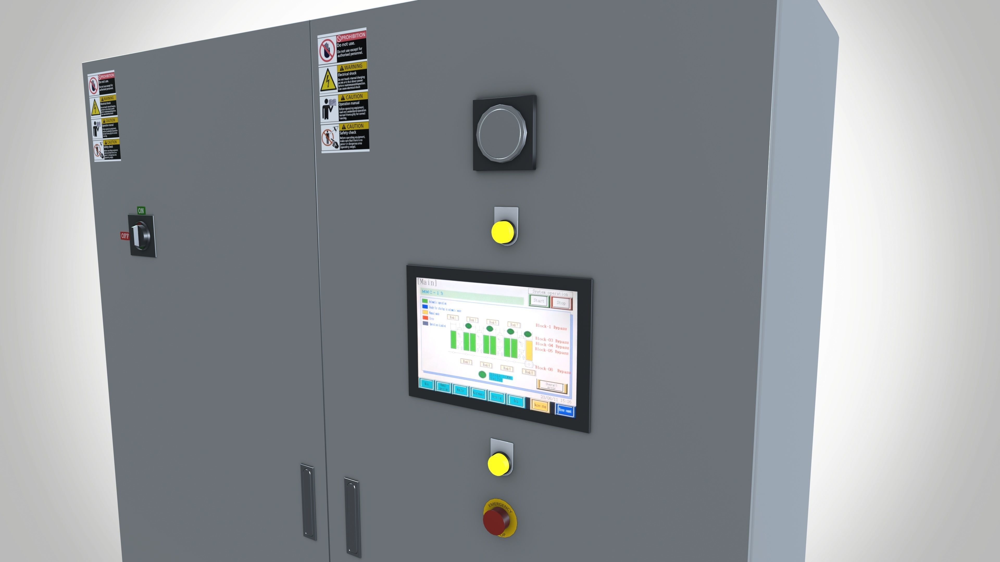 Factory Control Panel Low-poly 3D model_7