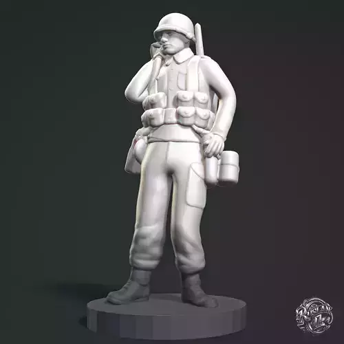 Soldier with Radio RoZ 3D print model